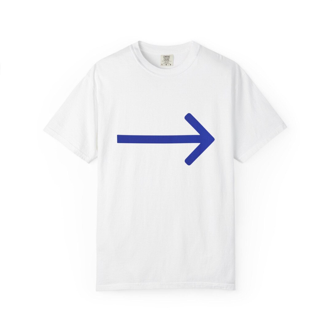 Right Arrow T Shirt | Arrow Graphic Tee, Minimal Directional Design - Etsy