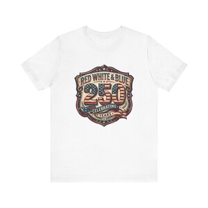 Red White & Blue 250 Years Vintage Shield Tee
