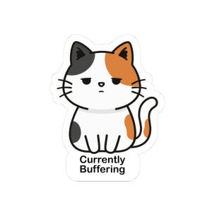 Attualmente in fase di caricamento: adesivo gatto calico, adesivo per laptop e adesivo per agenda