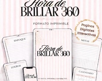 Organizador de Produtividade de 30 Dias – Planejador Digital Minimalista para Metas e Foco