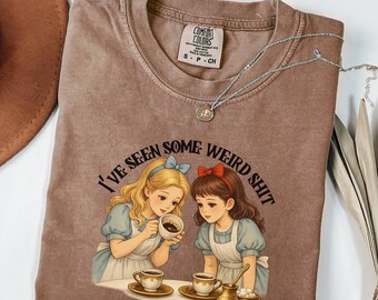 Weird Stuff Comfort Colors T-Shirt, Retro Girls Coffee Graphic Tee