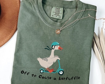 Funny Groundhog Scooter Comfort Colors T-Shirt