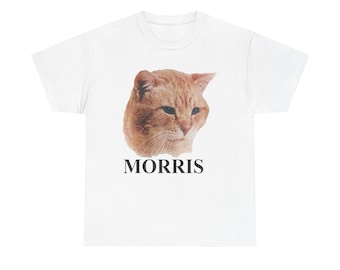 Vintage 80s Morris the Cat T-shirt 9lives Advertising Orange Tabby