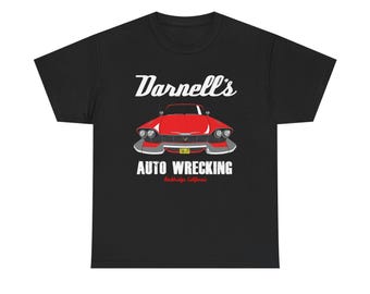 Darnell's Auto Wrecking Car Enthusiasts Men's Navy Black T-Shirt Size S to 5XL