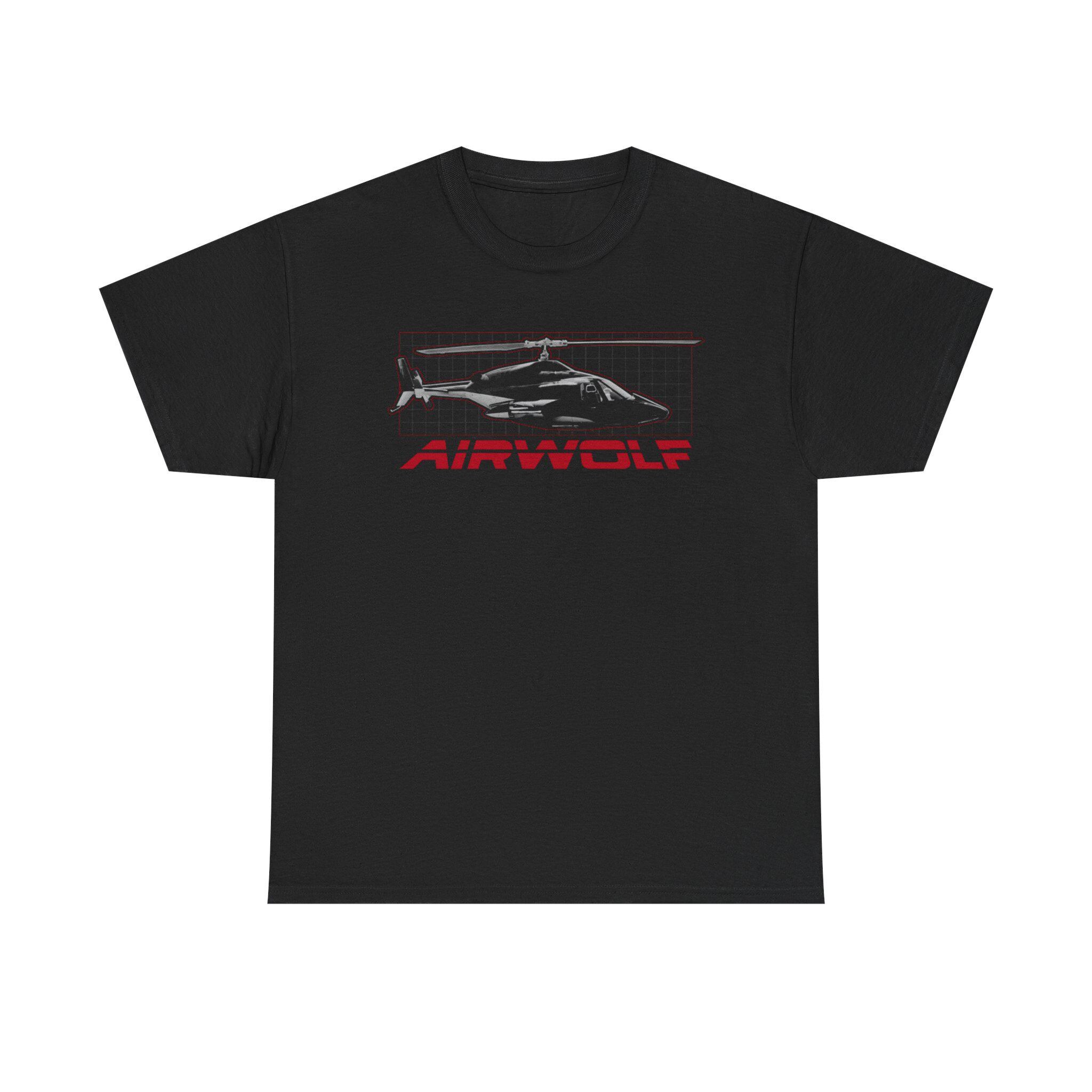 Airwolf Air Wolf 80s 90stv Series Icon Men's Black Navy T-shirt Size S ...