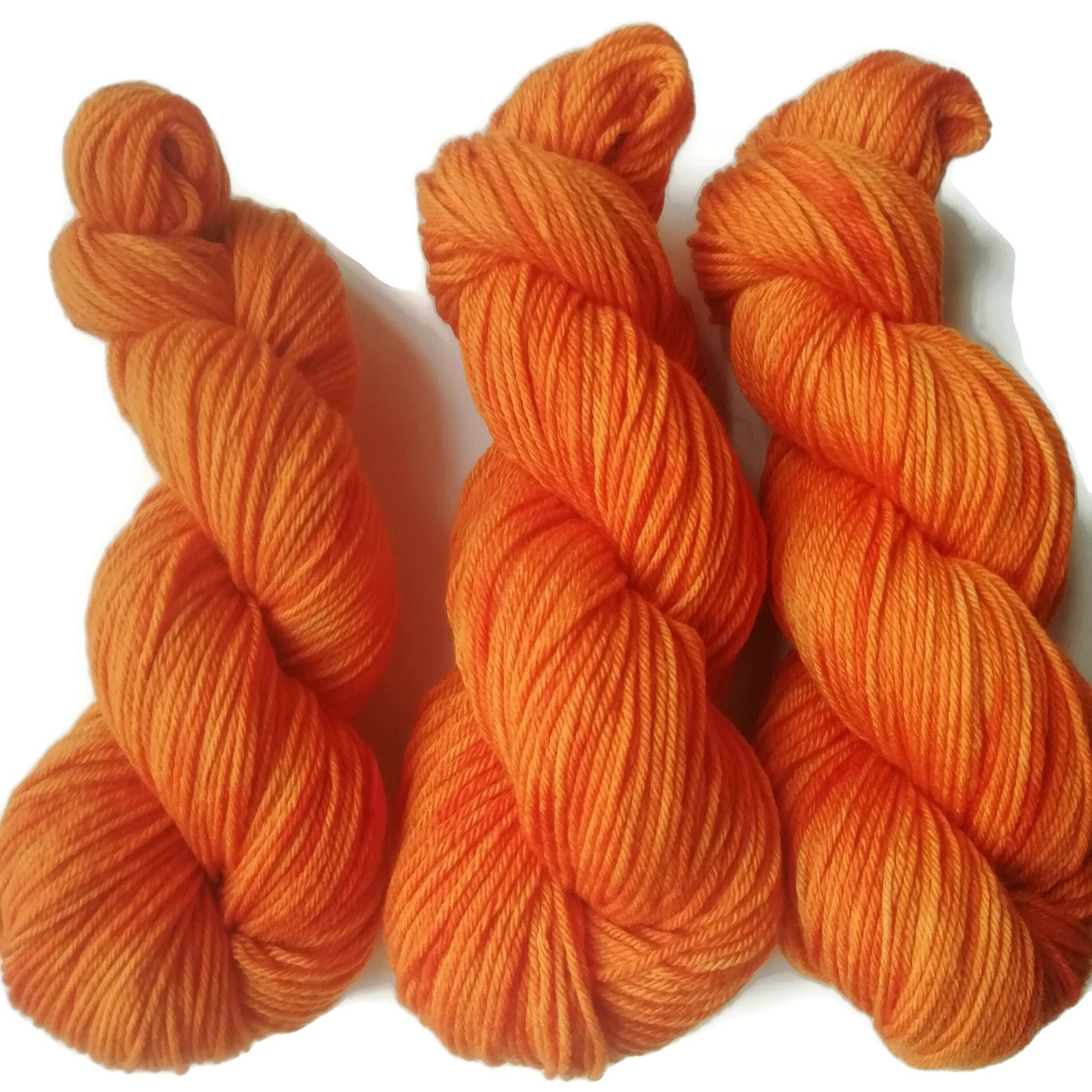 Burnt Orange Merino Yarn Hand Dyed Yarn DK Weight Merino Etsy