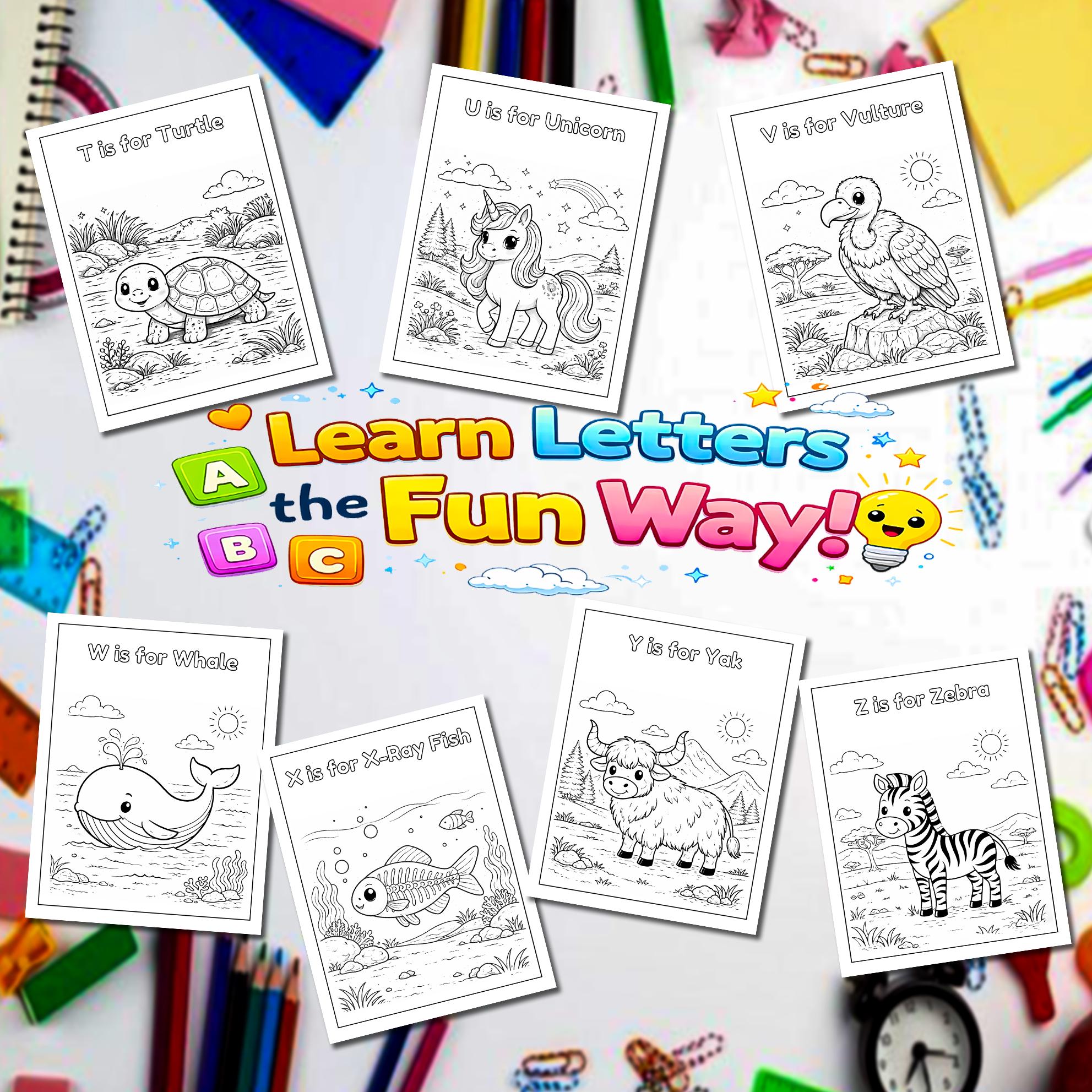 Printable Alphabet Animals Coloring Book A–Z for Preschool Learning - Etsy