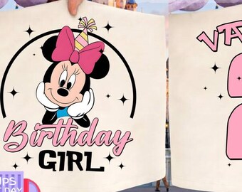 Minnie Birthday Girl Shirt, Minnie Birthday Shirt, Vintage Disneyland Birthday Girl Shirt, DisneyBirthday Trip Shirt, Birthday Gift