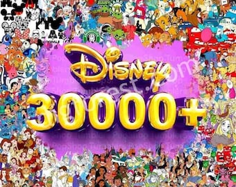 Más de 30 000 megapaquetes de Disneyland PNG, personajes de dibujos animados, princesas Disney PNG, Reino Mágico, imágenes prediseñadas de Walt Disneyworld, descarga digital