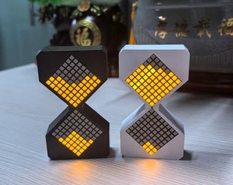 Electronic Hourglass Desk Decor, Creative Tech Desktop Ornament, Gaming Room Light