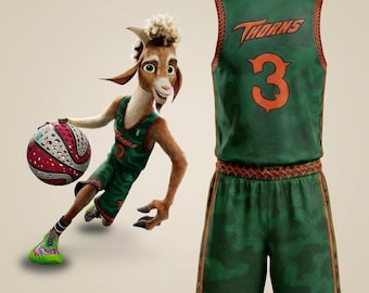 Maglietta con i personaggi del film GOAT, maglietta con cartoni animati di basket, regalo di compleanno per ragazzo/ragazza, regalo per fan