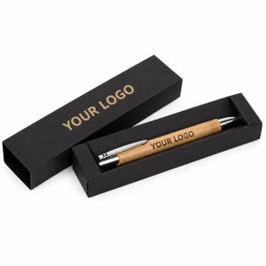 Gepersonaliseerde kartonnen doos balpen PHILIP – Cadeauhoes voor enkele pen voor merkpennen