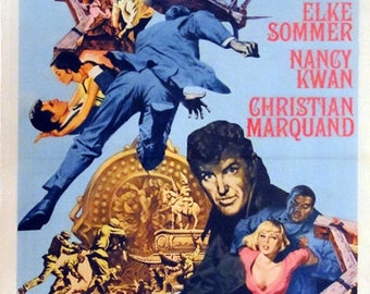 Corrupt Ones, The. 1967 Original 14"x36" US Insert Theater Movie Poster. Frank McCarthy Art. Robert Stack, Elke Sommer, Nancy Kwan
