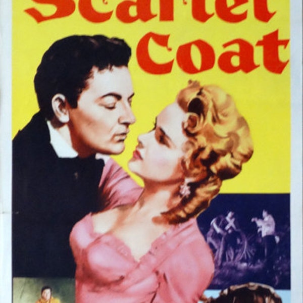 Scarlet Coat,The. 1955 Original US 14x36 Theater Movie Poster. Cornel Wilde,Michael Wilding,Anne Francis,Robert Douglas(Benedict Arnold)