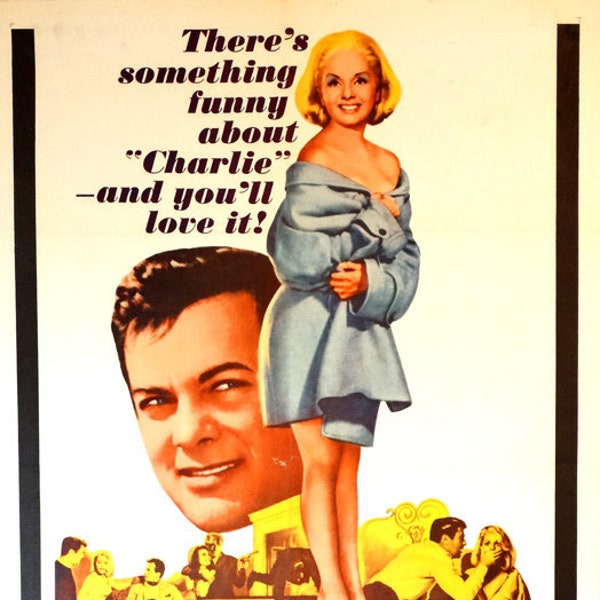 Goodbye Charlie. 1964 Original U.S. 27"x41" Movie Poster. Tony Curtis, Debbie Reynolds, Pat Boone, Joanna Barnes, Walter Matthau.