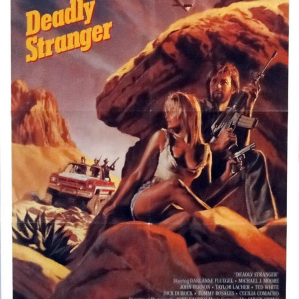 Deadly Stranger. Original 1988 US 27"x41" Theater Movie Poster. Darlanne Fluegel, Michael J. Moore, John Vernon (Animal House).