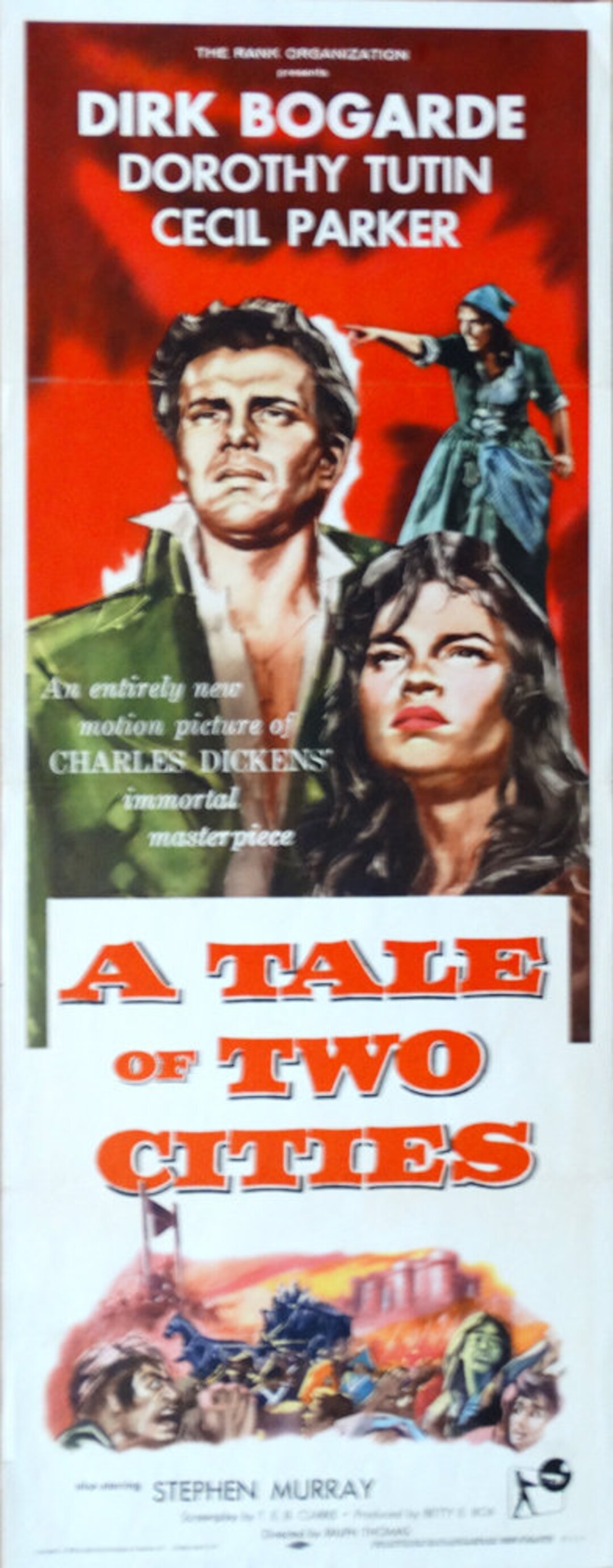 Tale of Two Cities, A. 1958 Original US 14" X 36" Insert Theater Movie ...