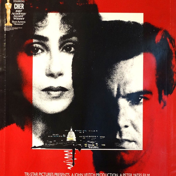 Suspect. Original 1987 U.S. 27"x40" Video Poster. Lawyer Romance Murder. Cher, Dennis Quaid, Liam Neeson, John Mahone, Joe Mantegna