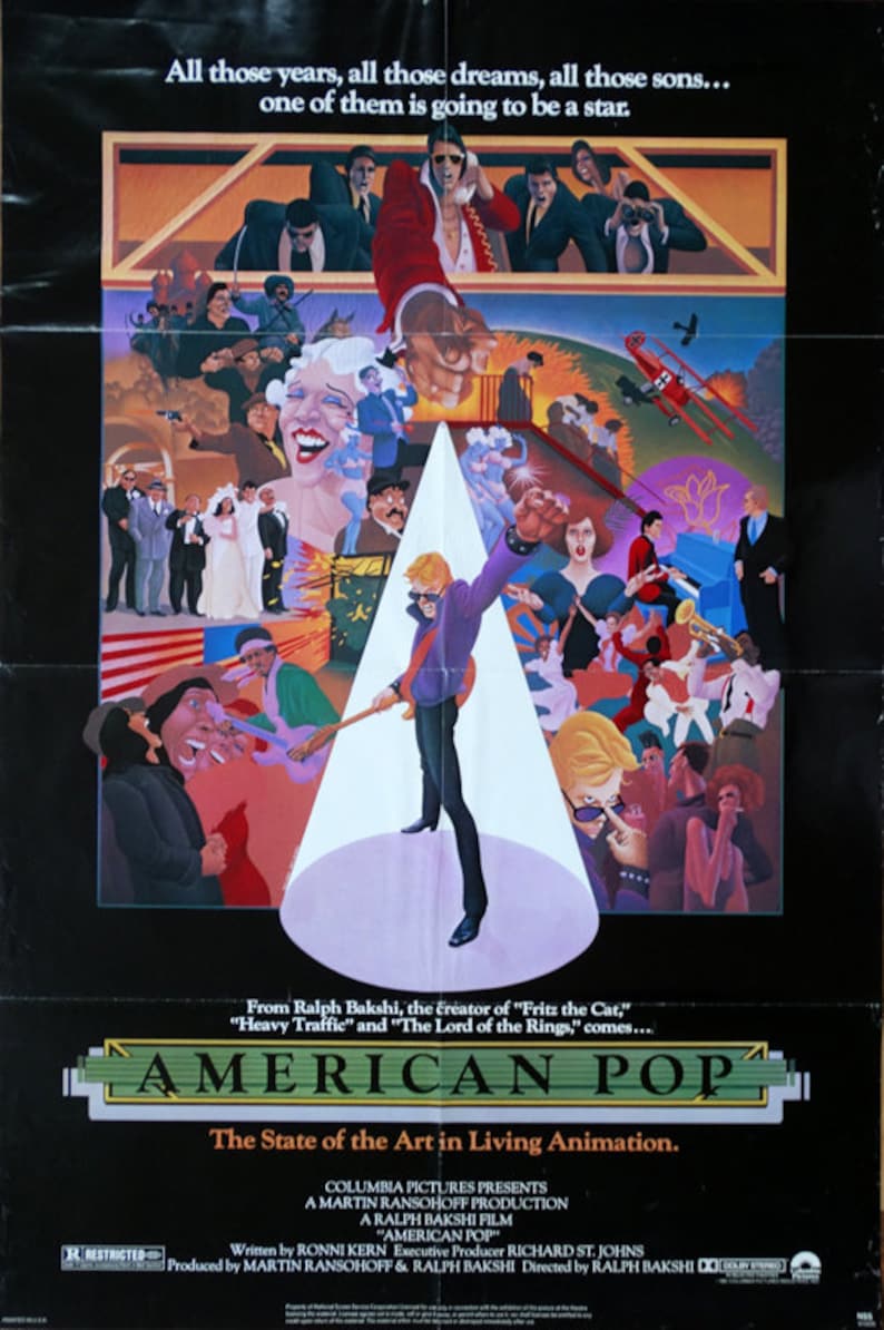 American Pop, 1981 Original One Sheet Movie Theatre Poster, Elvis ...