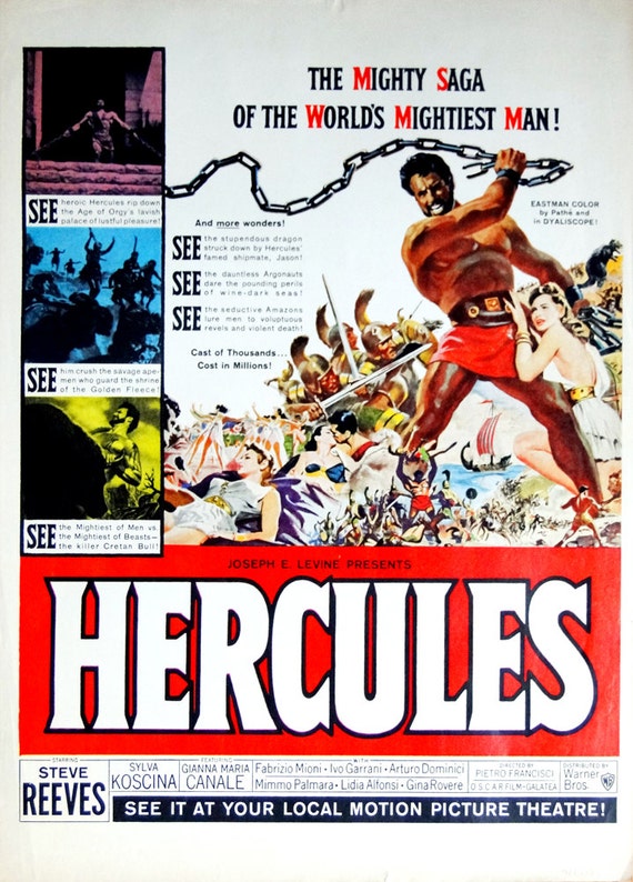 Hercules. Original 1959 Magazine Movie Advertisement. Steve Reeves