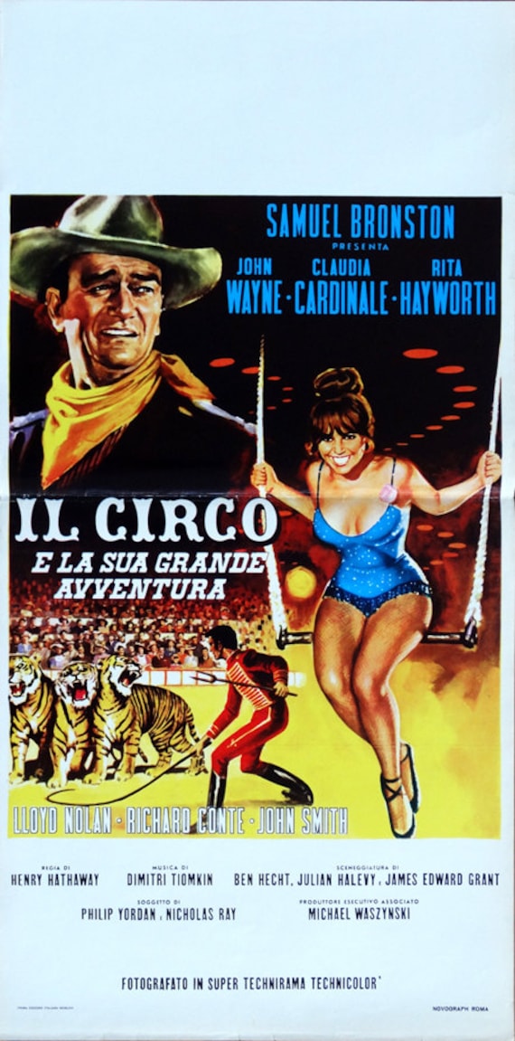 Circus world John Wayne Claudia Cardinale movie poster print