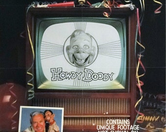 It's Howdy Doody Time. 1987 Original 24"x36" Rare Video Poster. FREE SHIPPING. Bob Smith, Howdy Doody, Bobby Nicholson, Lew Anderson.