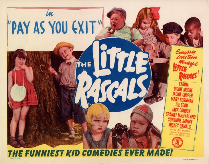 Pay as You the Little Rascals 1950's Original Movie Poster