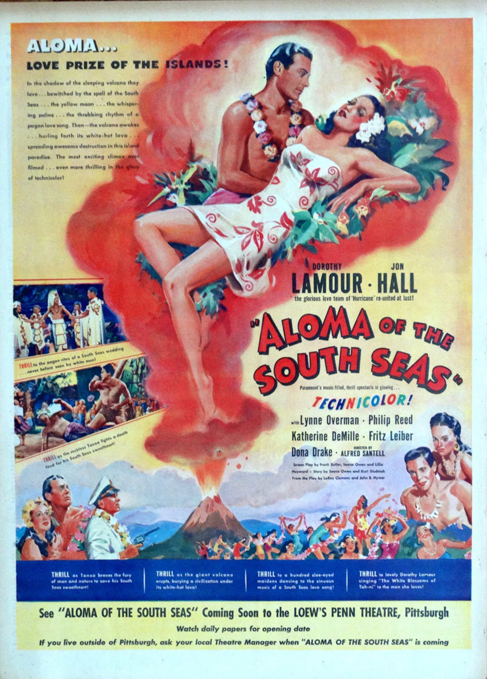 Aloma of the South Seas. 1940 15.5 X 21 US RARE Newspaper Movie