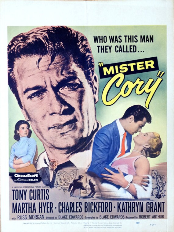 Mister Cory. 1957 Original 14x18.75 US Movie Etsy