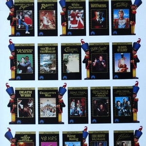 May include: A white poster with a red and black title "20 Great Video Gifts Under $20". The poster features 20 VHS video cassette covers of popular movies, each framed by a toy soldier figure. The movies include "Beverly Hills Cop", "Raiders of the Lost Ark", "White Christmas", "Witness", "Trading Places", "The War of the Worlds", "Chinatown", "16 Days of Glory", "Death Wish", "Charlotte's Web", "Star Trek", "Star Trek II: The Wrath of Khan", "An Officer and a Gentleman", "48 Hrs.", "King Kong", "Eddie Murphy Delirious", and "Teen Wolf". The poster is advertising a limited time offer that ends January 31, 1987. The poster is celebrating Paramount's 75th Anniversary.