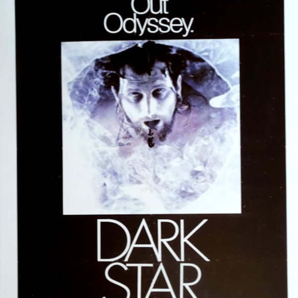 Dark Star. 1990's 27" x 40" Reproduction of Original 1975 US 1st Release Theater Movie Poster. John Carpenter's 1st Film. Dan O' Bannon.