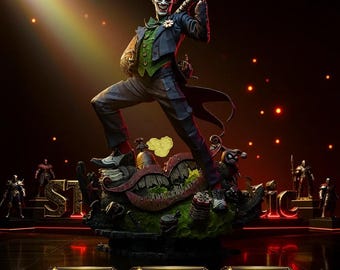 Joker Chaos Clown Prince STL Statue + Bust – Psychotic Villain 3D Print Model (Digital Download)