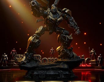 Bumblebee Transformers | Battle Ready STL Statue + Bust | 3D Print Model | Digital STL File