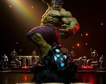 Hulk Marvel | Gamma Power Beast STL Statue | 3D Print Model | Digital STL File