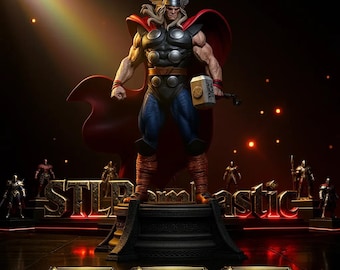Thor : God of Thunder Sculpture STL | Marvel 3D Print Model | Presupported files (LYS) + Unsupported STL