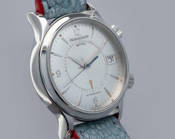 RefurbishJaegerLeCoultre Master Alarm Q1418430 Silver Dial Steel