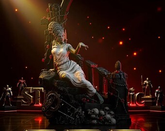 Bride of Frankenstein | Gothic Horror STL Statue | 3D Print Model | Digital STL File