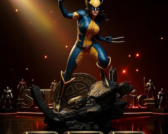 X-23 Marvel | Mutant Claw Fighter STL Statue + Bust | 3D Print Model | Digital STL File