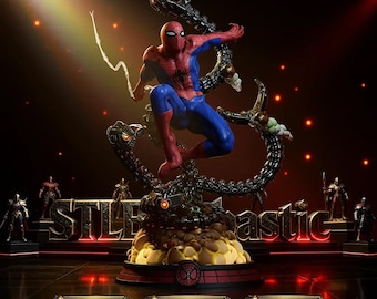 Spider-Man vs Doctor Octopus | Epic Battle STL Statue | 3D Print Model | Digital STL File