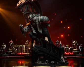 Frank - Frankenstein | Burning Cathedral Horror Scene STL Statue | 3D Print Model | Digital STL File