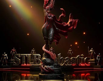 Scarlet Witch Sculpture STL | Marvel Series 3D Print Model | Unsupported Files