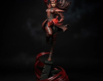 Scarlet Witch - Scultura Marvel STL (Statua + Busto)