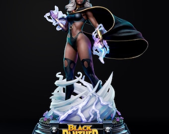 Tempesta: scultura di Pantera Nera in formato STL / Figura della Dea del Tempo degli X-Men / Modello per stampa 3D