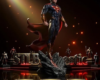 Flying Super Hero STL Statue for 3D Printing | Movie/Series Sculpture File DOWNLOAD