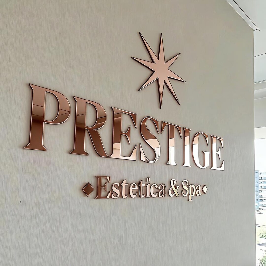 Custom 3D Business Logo Sign, Laser Cut Stainless Steel Wall Decor - Etsy