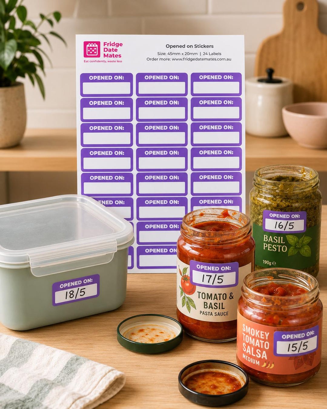 Leftover Sticker Vinyl OPENED ON Fridge Leftover Labels / Stickers - Easy Peel Off ...