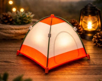 Mini Camping Zelt Nachtlicht, wiederaufladbare LED Lampe, Geschenk für Camper, gemütliche Schlafzimmer Dekor, Outdoor Liebhaber Geschenk