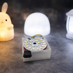 Mini LED Light Module for Models, USB Rechargeable Model Lighting, Dollhouse & Diorama Light, 3D Printed LED Light Kit