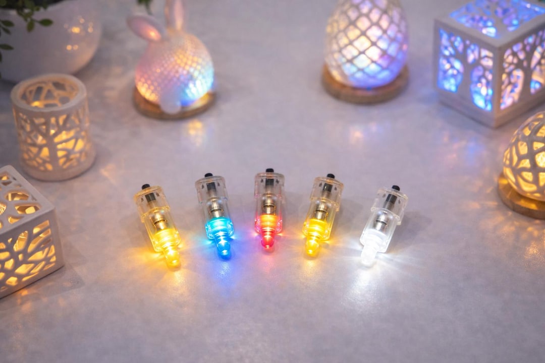 Led Mini Light 5PCS Mini LED Light Kit, Assorted Colors (2 Yellow, 2 RGB, 1 White ...