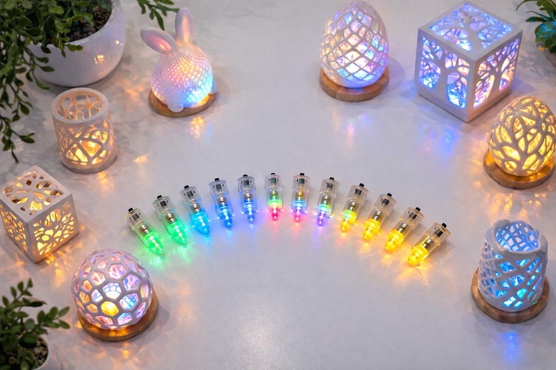 12PCS Mini LED Light Kit, Assorted Colors (4 Yellow, 3 Green, 3 Blue, 2 ...